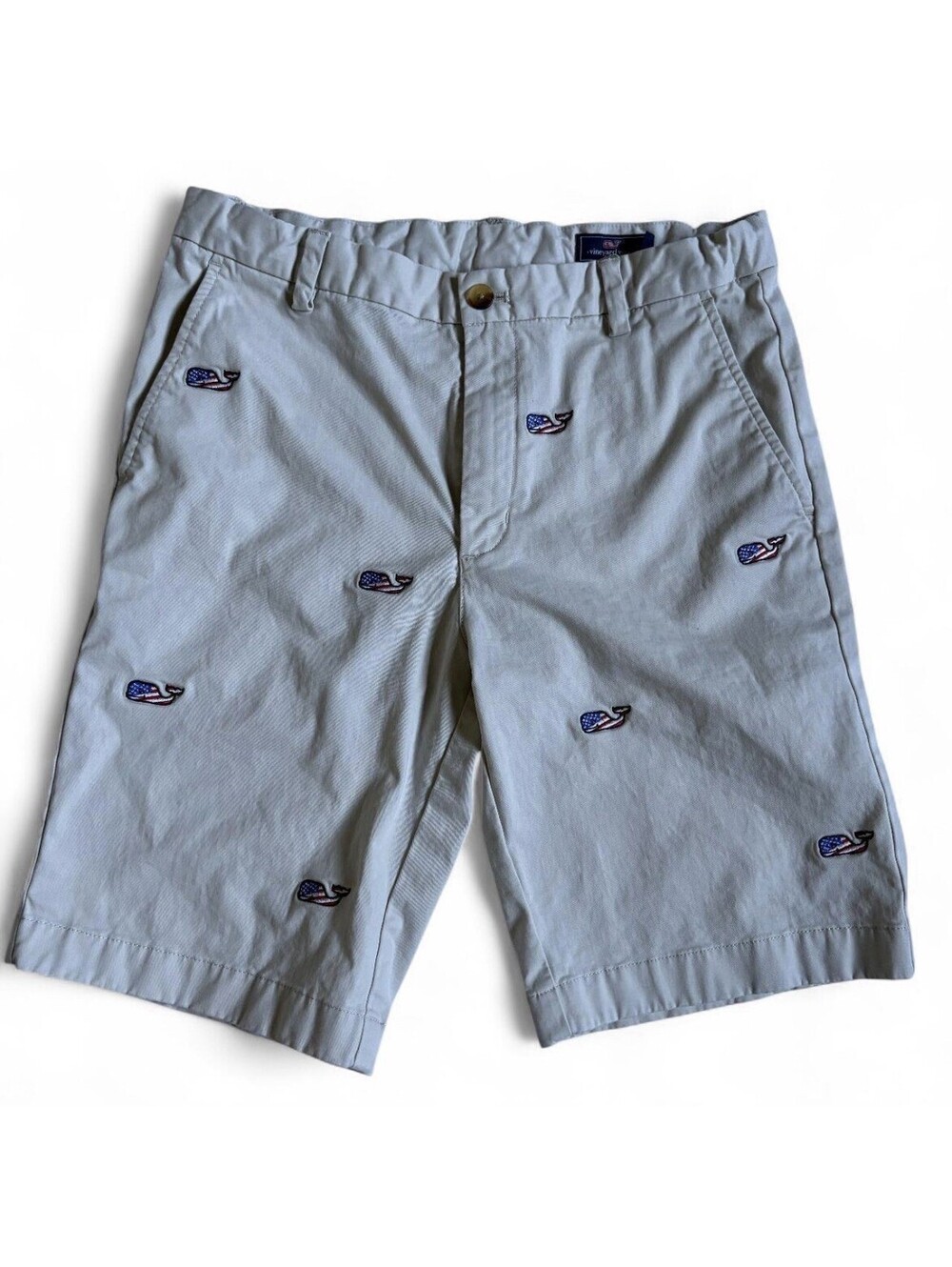 Vineyard Vines Boys Kids Shorts Size 16 USA American Flag Whale Patriotic Preppy
